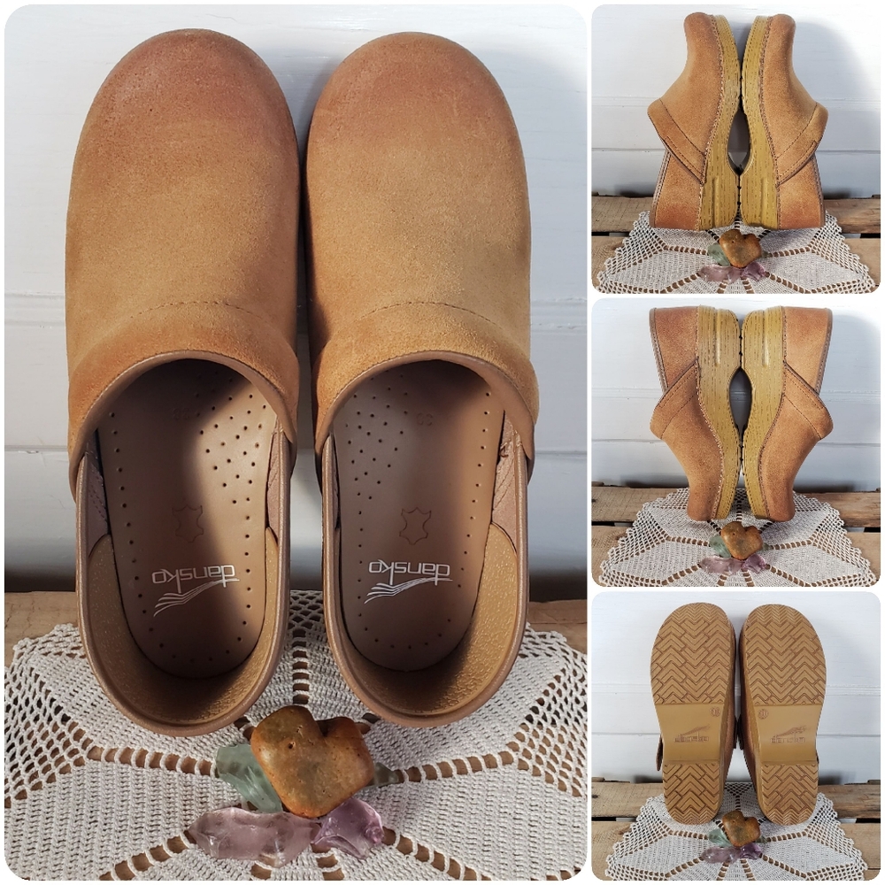 🌻Reserved for Amanda🌻Beeswax Suede Dansko Honey Clog Boho Cottagecore Prairie♡ - Picture 5 of 14